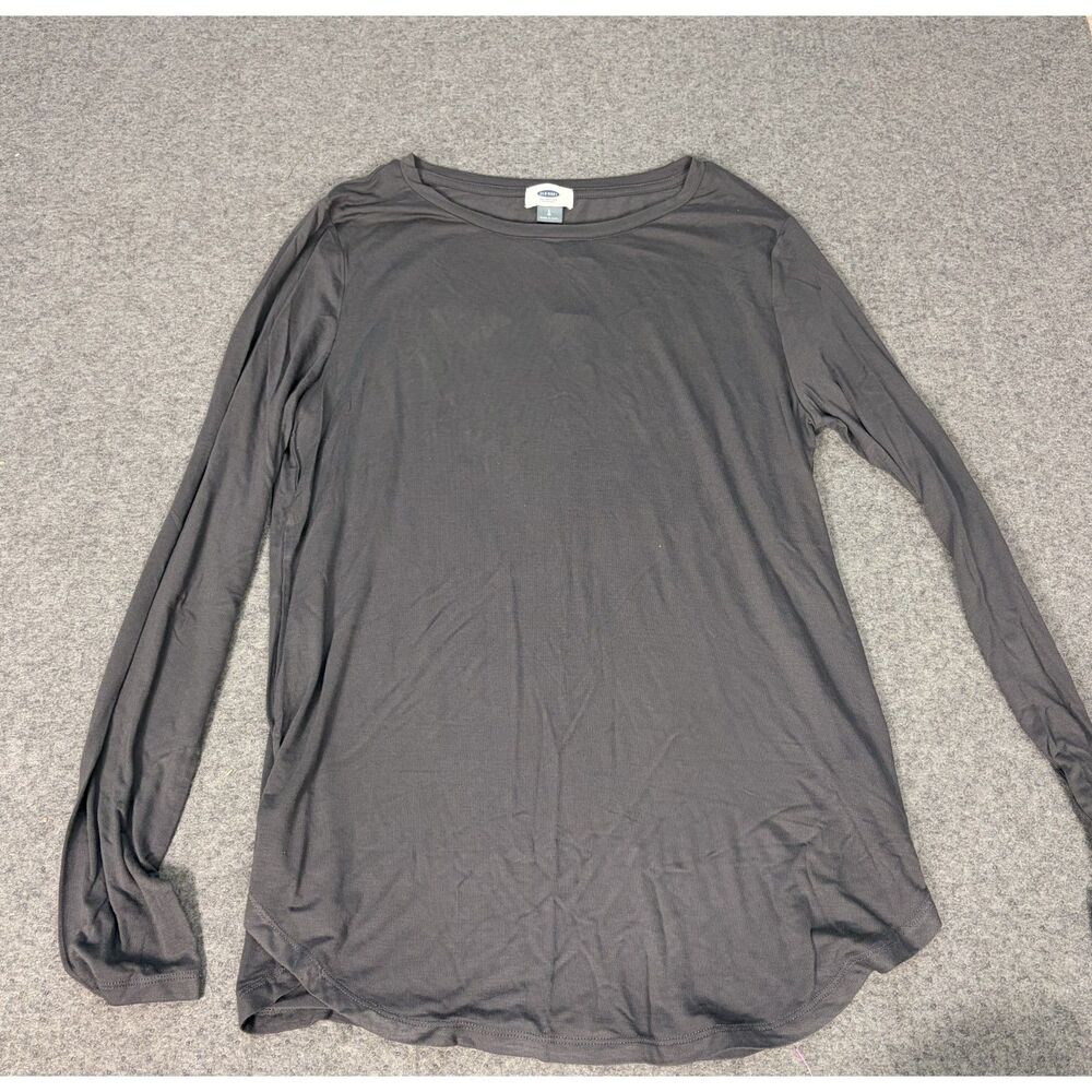 Old Navy Women's Gray Long Sleeve Scoop Neck Tunic Top Size L NWT